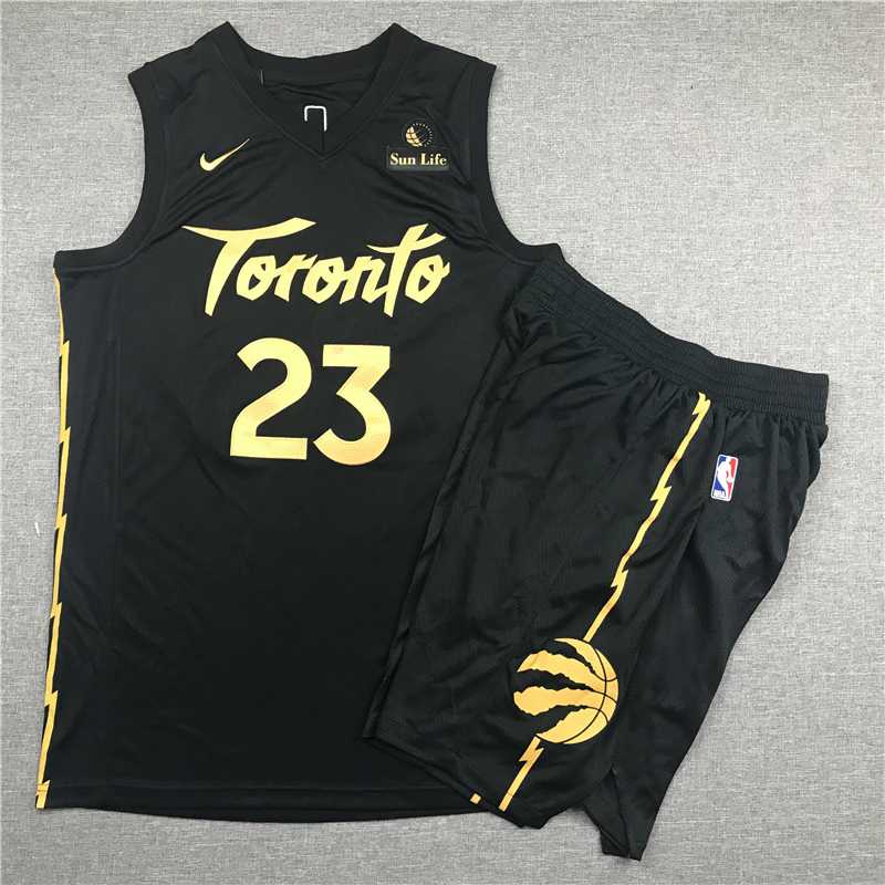 Raptors 23 Fred Vanvleet Black City Edition Nike Swingman Jersey(With Shorts),We sell and wholesale Raptors 23 Fred Vanvleet Black City Edition Nike Swingman Jersey(With Shorts) on line form chian!